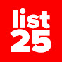 List 25 YouTube channel thumbnail