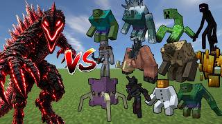 Bloodbath Godzilla VS ALL Mutant Mobs - Minecraft Mob Battle - thumbnail
