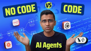 AI Agents: No Code vs Code Frameworks - Which one is right for you? thumbnail
