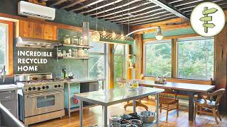 Stunning Recycled Home Built with SUPER Unique Reclaimed Materials – FULL TOUR thumbnail