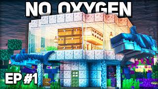 Surviving an UNDERWATER ONLY World While Sharks Hunt Me in Minecraft thumbnail