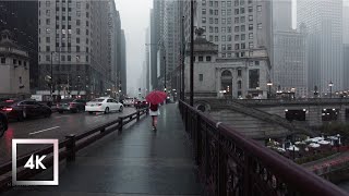 Rainy Day in Downtown Chicago, Light Thunderstorm and City Sounds thumbnail