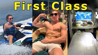 *Juicy* day in the life of a 19 y/o entrepreneur in Dubai + 1st class flight thumbnail