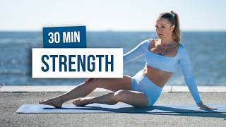 30 MIN FULL BODY STRENGTH WORKOUT No Equipment, Bodyweight Only, Get Strong At Home thumbnail