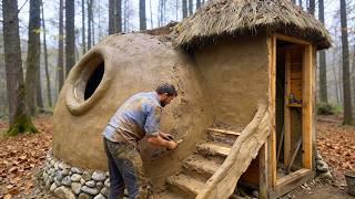 I Built a FREE Bushcraft Clay Shelter Alone in the Forest | Start to Finish thumbnail