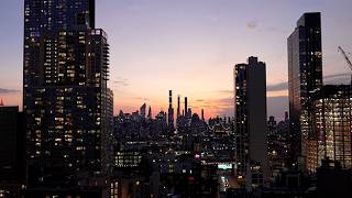 NYC Sunset to Night | Traffic Ambience & City Sounds (4K) thumbnail