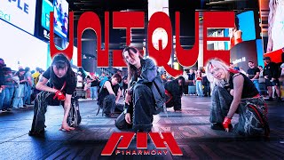 [KPOP IN PUBLIC NYC | TIMES SQUARE | ONE TAKE] P1Harmony (피원하모니) - ‘UNIQUE’ | Dance Cover by GRL1S thumbnail