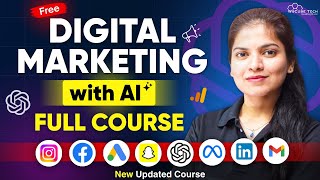 Digital Marketing with AI Full Course for Beginners in 4 HOURS - 2025 Updated [No Experience Needed] thumbnail