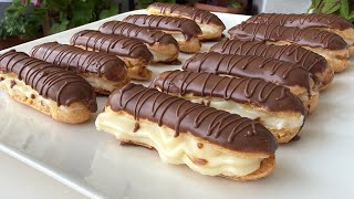 A Bakery-Style Eclair Recipe That Will Make You Forget to Count While Eating! 🤭 thumbnail